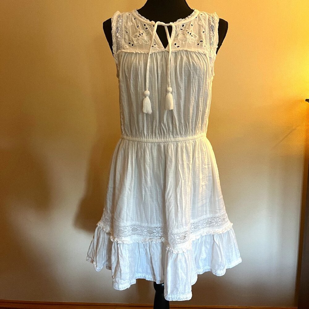 Lucky Brand sleeveless white midi dress